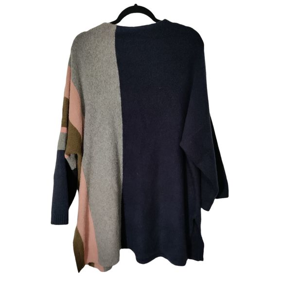 Ann Taylor Colorblock Sweater - Navy, Gray, Pink, Olive - Picture 2 of 8